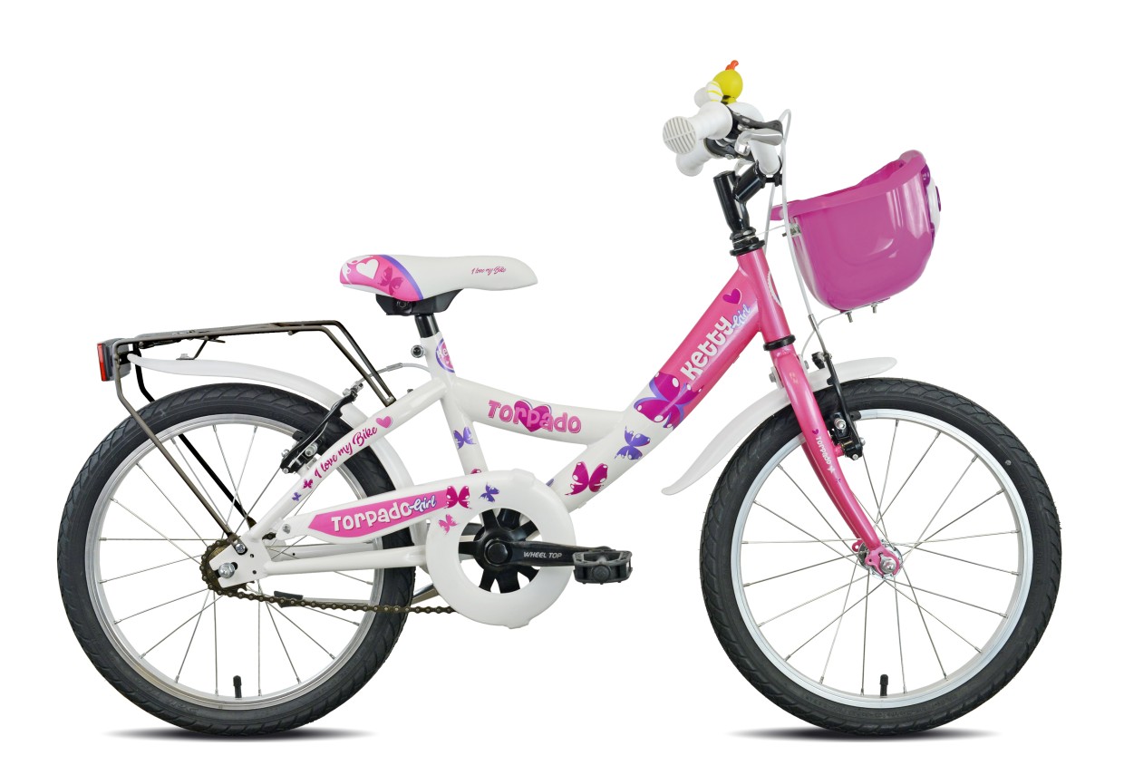 Bici Bambina Torpado Ketty 18 Steel 1V Bianco Fucsia