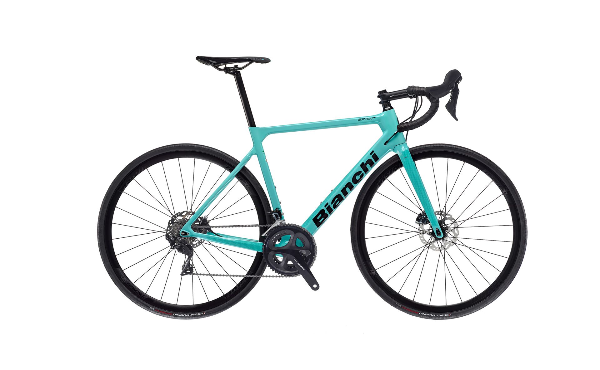 Bici Corsa Bianchi Sprint Shimano Di2 12V Celeste Lucido