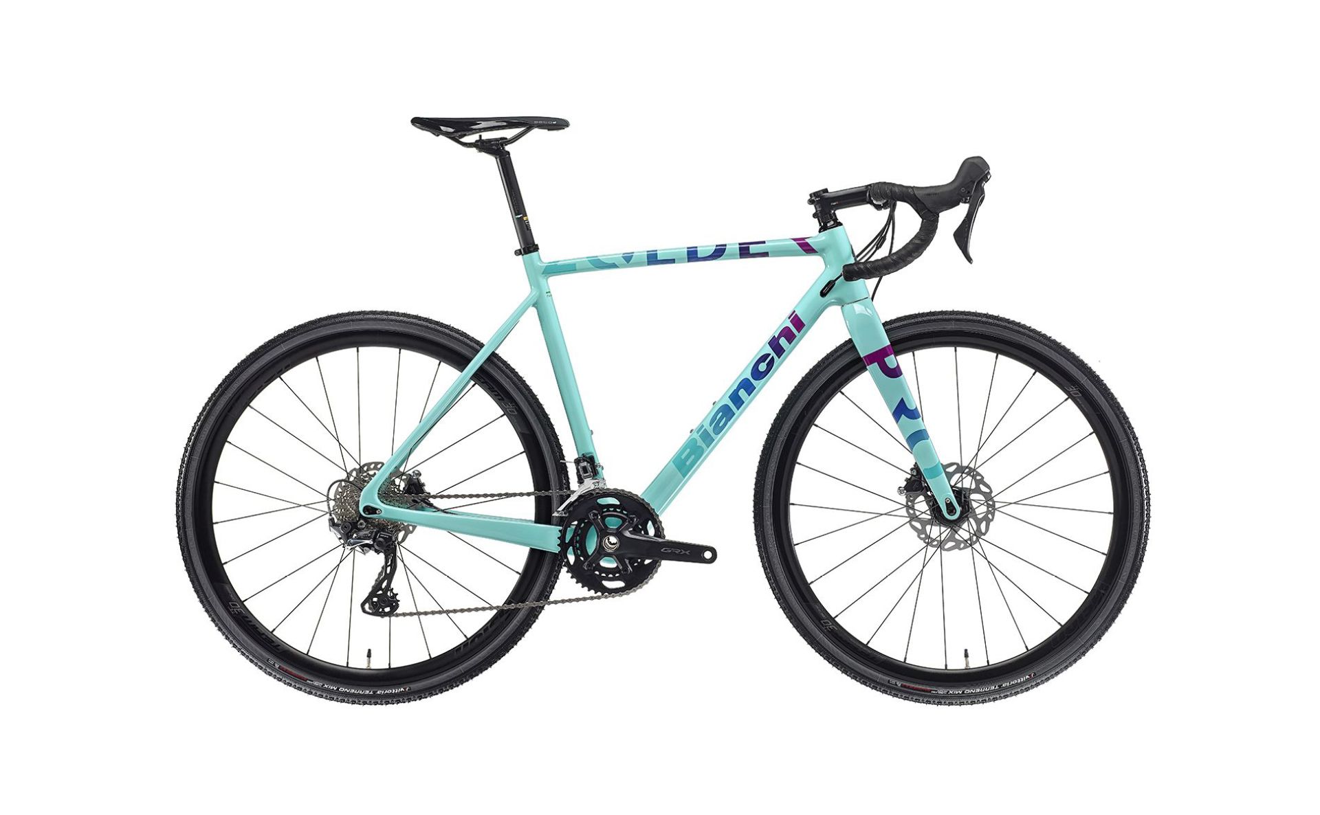 Bici Corsa Bianchi Zolder Pro Grx 600 12v Celeste Viola Arcobaleno