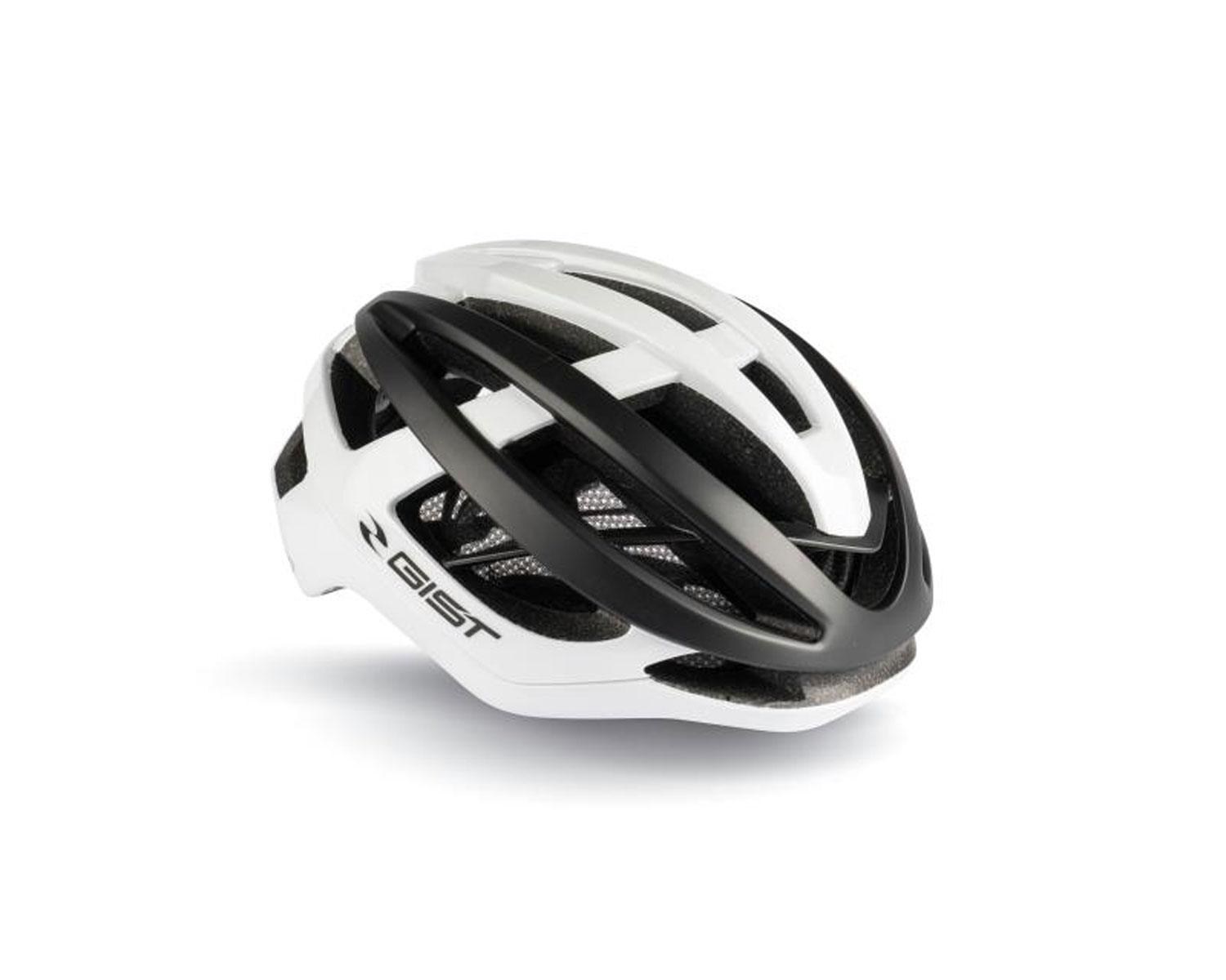 Casco Gist Sonar Bianco Nero Opaco