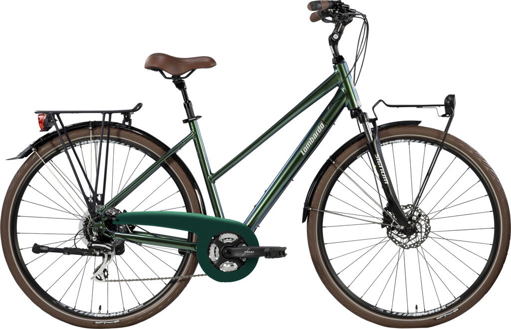 CITY BIKE LOMBARDO MILANO AGEVOLE 28 ACERA 24V VERDE LUCIDO