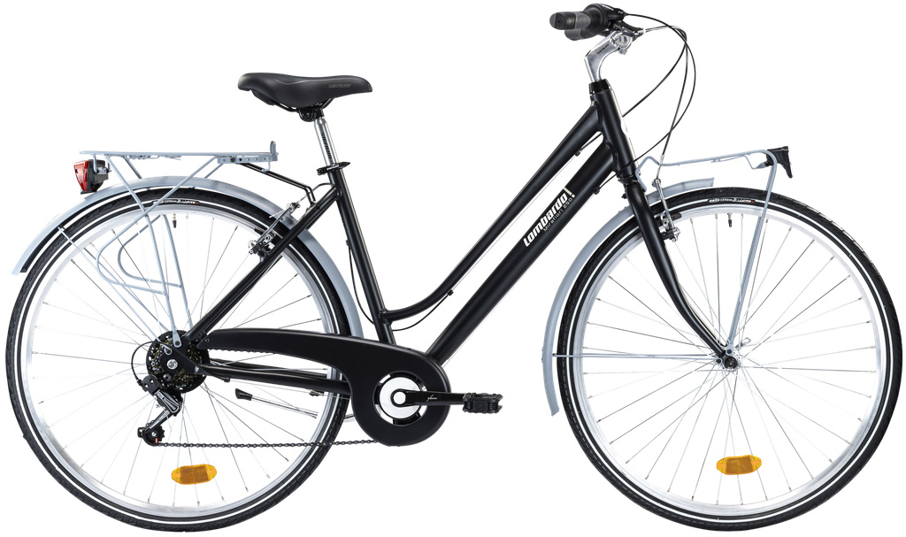 CITY BIKE TREKKING OMBARDO MIRAFIORI 250 AGEVOLE 28 6V NERO