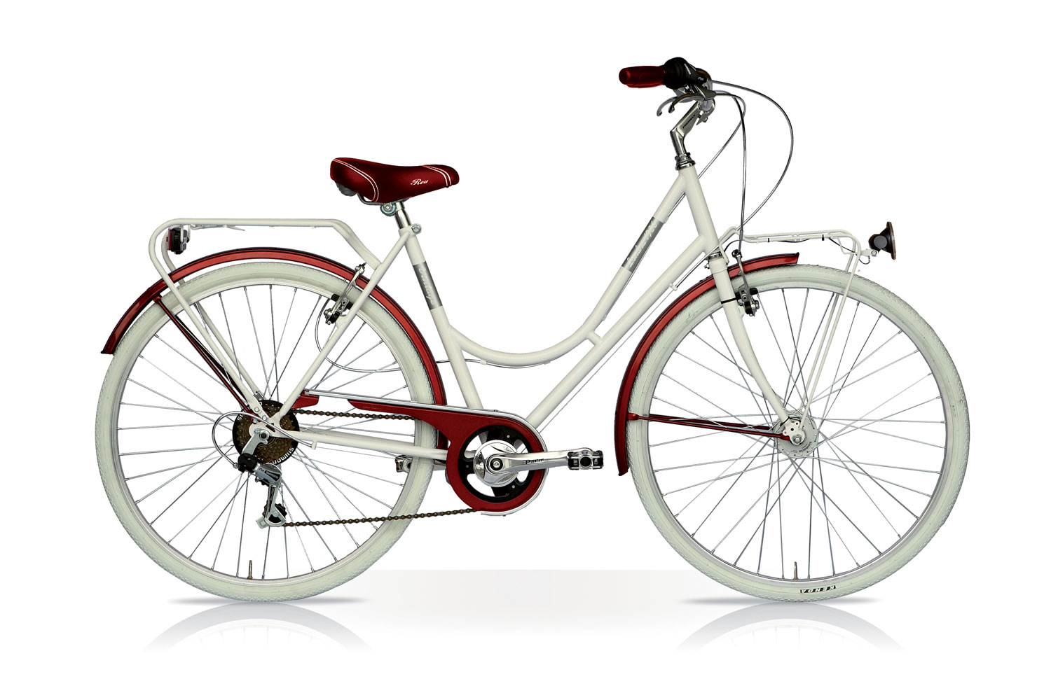 City Bike Vintage SpeedCross Vintage 26 6V Bianco Bordeaux