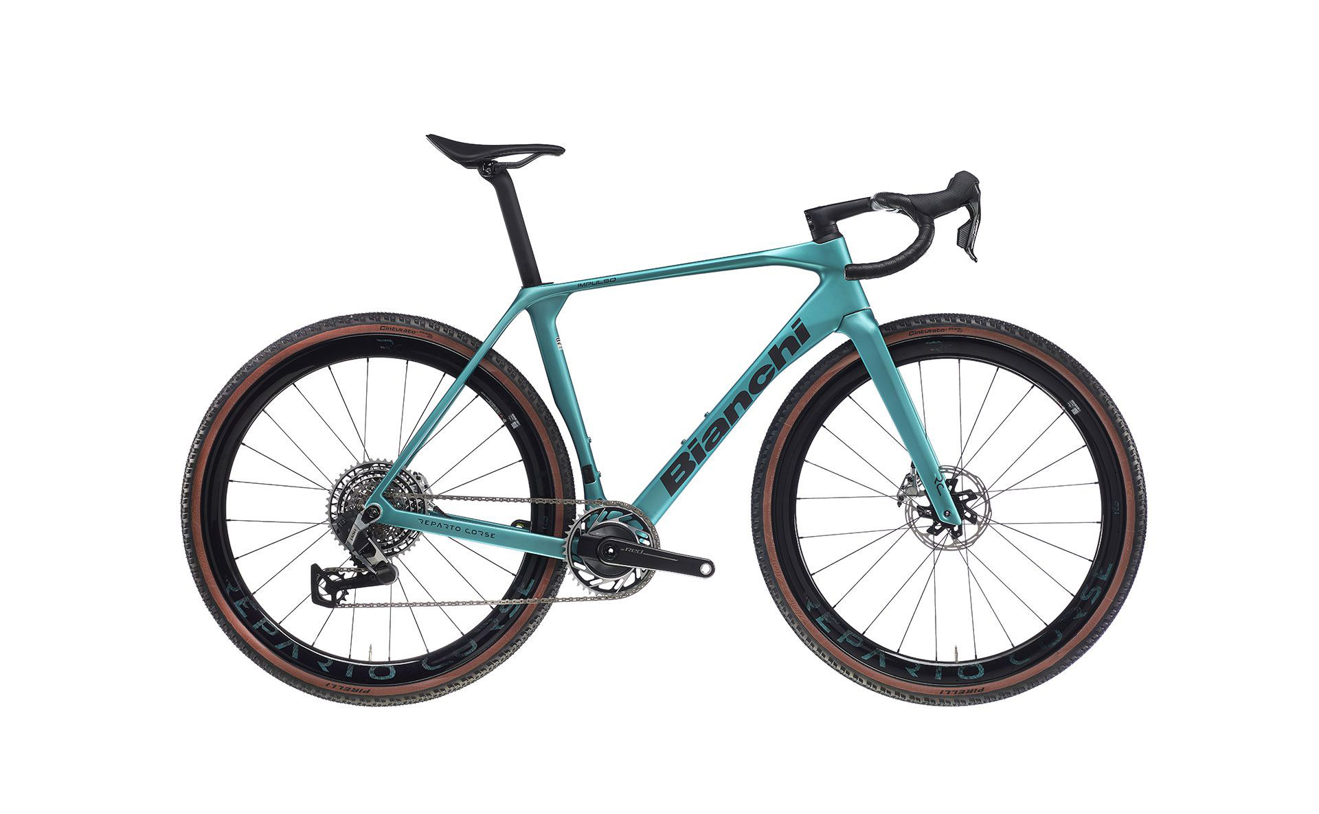 GRAVEL BIANCHI IMPULSO RC GRX 825 DI2 2X12V CELESTE METALLICO