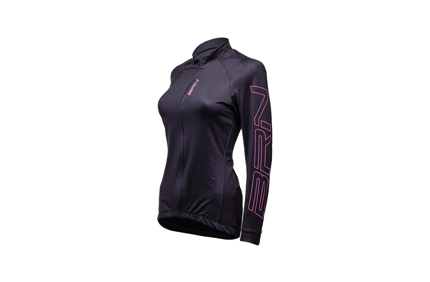 MAGLIA BRN DONNA FELPATA NERA-FUCSIA FLUO