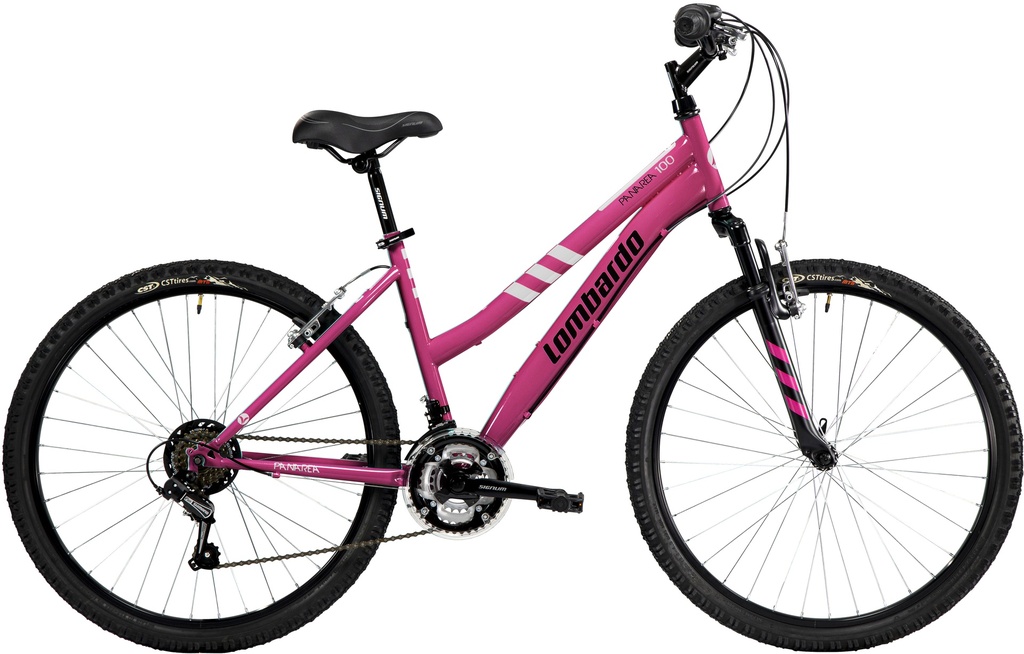 MTB Lombardo Panarea 100 Agevole 26 Shimano 18V Fucsia Bianco