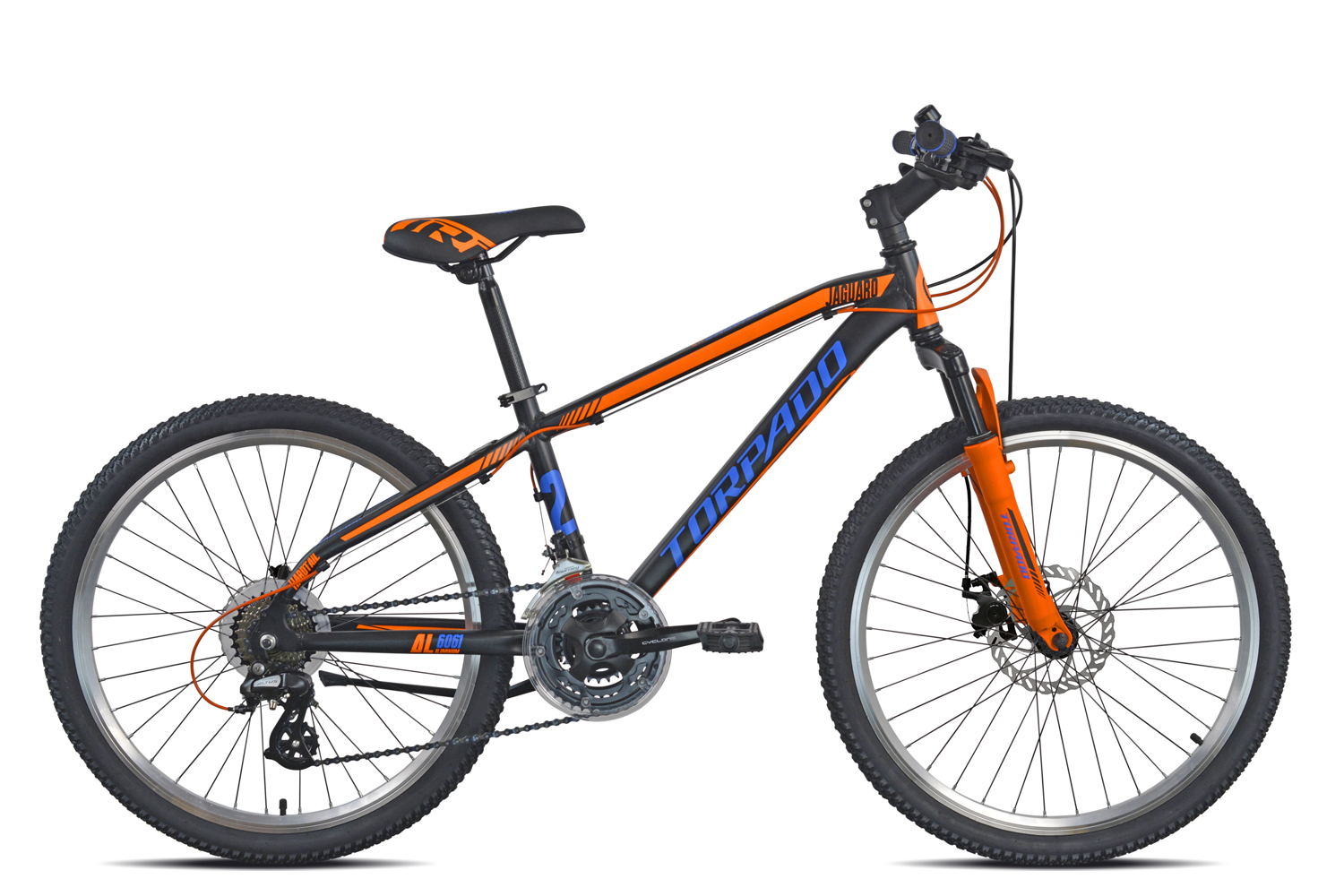 MTB Torpado Jaguaro 24 Altus 21V Nero Arancio Fluo