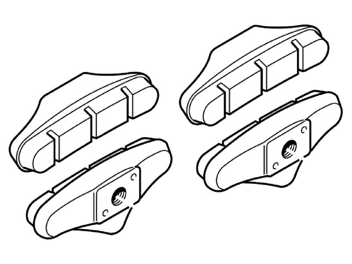 PATTINI CAMPAGNOLO NERI VELOCE E MIRAGE (4 PZ.)