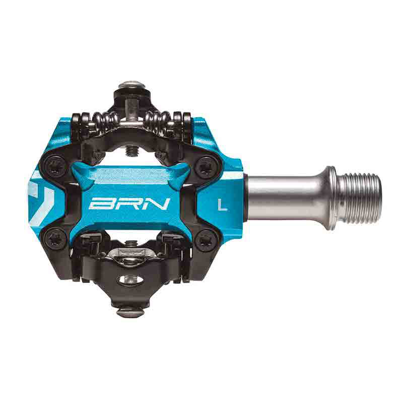 PEDALI BRN JET ALLUMINIO CNC AZZURRI