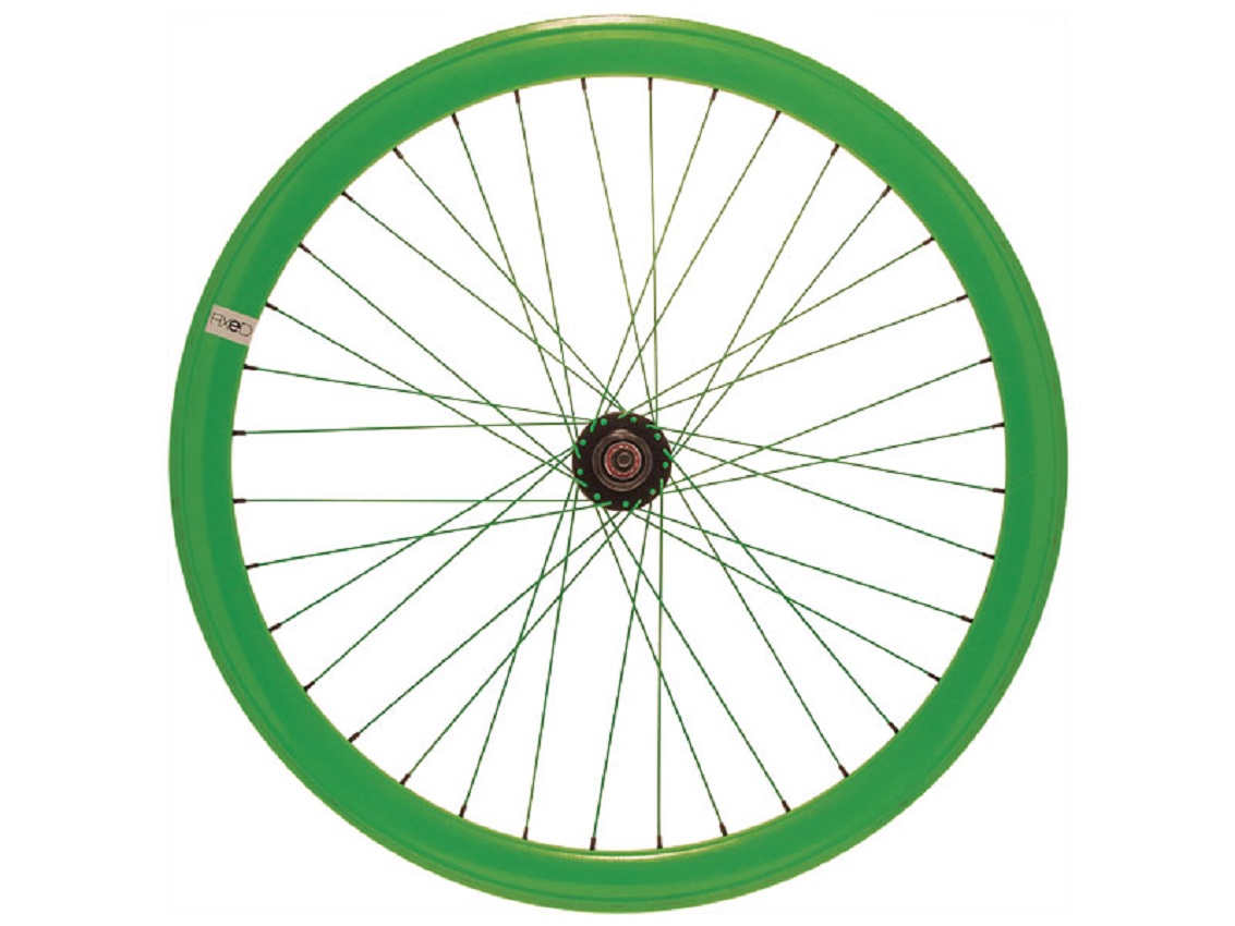 RUOTA BRN FIXED VERDE FLUO ANTERIORE