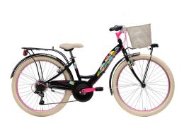 CITY BIKE CICLI ADRIATICA JUNIOR 24 TY21 6V NERO ROSA