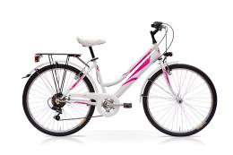 City Bike SpeedCross Grace Donna 26 6V Bianco Fucsia