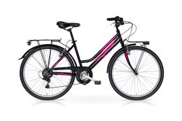 City Bike SpeedCross Grace Donna 26 6V Nero Fucsia