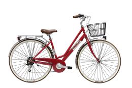 City Bike Vintage Cicli Adriatica Panarea 28 Donna 6V Rosso