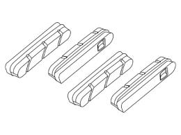 PATTINI CAMPAGNOLO NERI PER SUPER RECORD, RECORD E CHORUS 11 V. (4 PZ.)